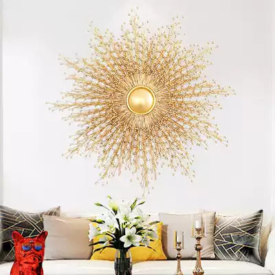 Wrought iron dining room wall decoration Metal sunglasses wall decoration Creative living room entrance mirror Light luxury wall decoration