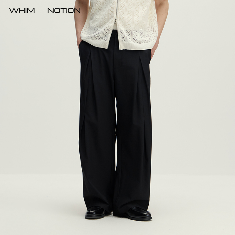 Whimnotion 26Ss “Ice-Feel Trousers” Coolmax Three-Dimensional Pleated Trousers Loose Straight-Leg Pants Whimnotion 26Ss “Ice-Feel Trousers” Coolmax Three-Dimensional Pleated Trousers Loose Straight-Leg Pants