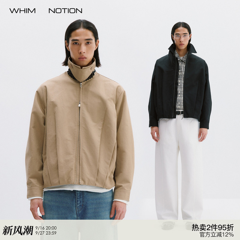 Whimnotion 26Aw'Balloon Harrington' High-Density Long-Staple Cotton Jacket Casual High-End Coat Whimnotion 26Aw'Balloon Harrington' High-Density Long-Staple Cotton Jacket Casual High-End Coat
