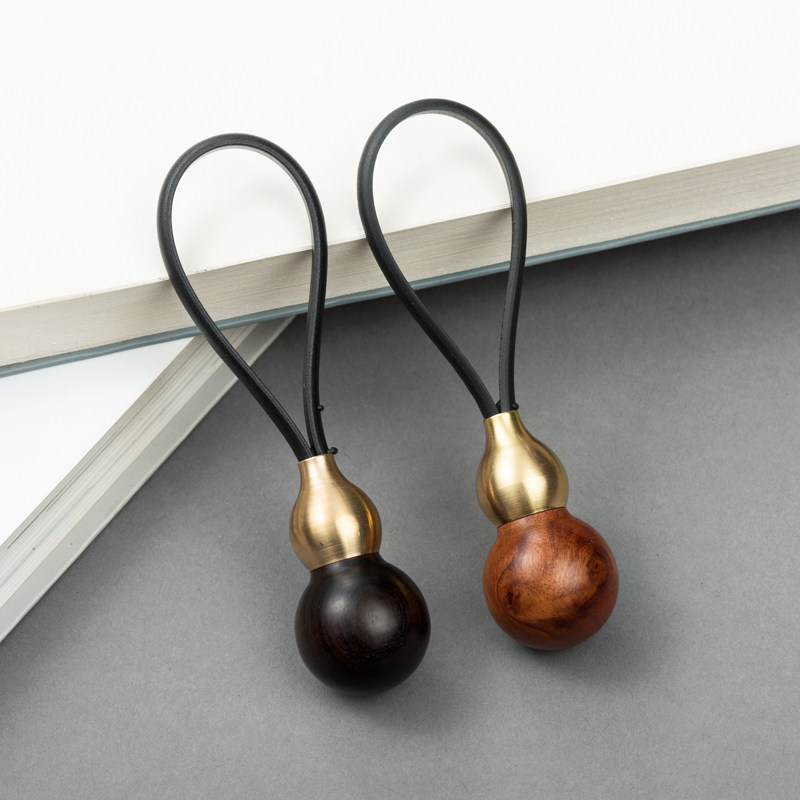 Mahogany Fulu car key chain gift box set Chinese style men's and women's pendant ornaments creative gift lettering business small gift simple custom logo