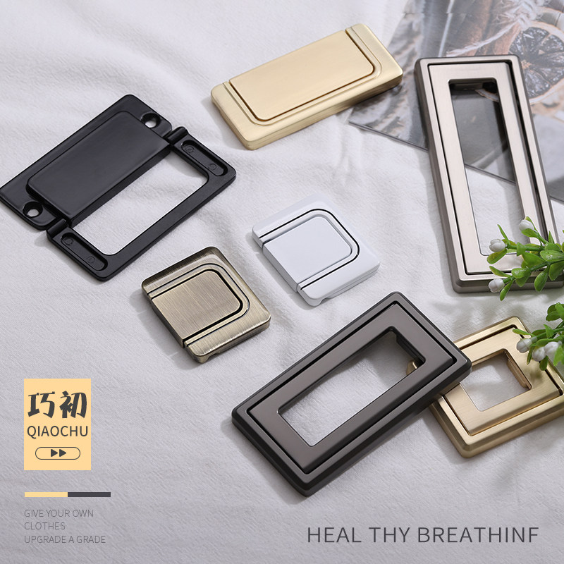 Tatami handle free of notching drawers cabinet door minimalist invisible Ming fit squared concealed concealed modern flat handle-Taobao