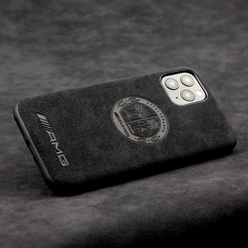 Suitable for iPhone 17 Pro Max Alcantara Apple 16 Protective Case, Alcantara Full-Cover Anti-Drop Summer 14 Suede Leather 11 Protective Case 15 Pro Mercedes-Benz Amg Apple Tree Air Pattern