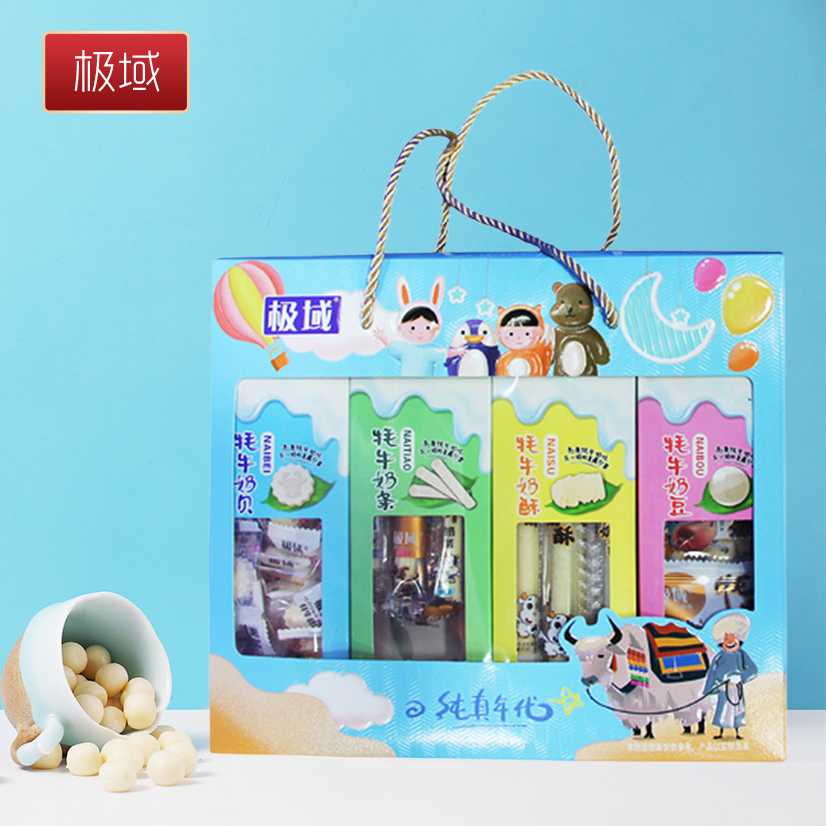 Polar Yak Milk Stick Cheese Milk Beamer Dairy milk Milk Soy Milk Strips 600g Four Flavors Combo Gift Box Dress