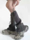 Autumn and Winter Solid Color Lace-Up Bow Micro-Flared Knit Stacked Socks Snow Boot Leg Warmers Layered Calf Socks Jk