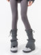 Autumn and Winter Solid Color Lace-Up Bow Micro-Flared Knit Stacked Socks Snow Boot Leg Warmers Layered Calf Socks Jk