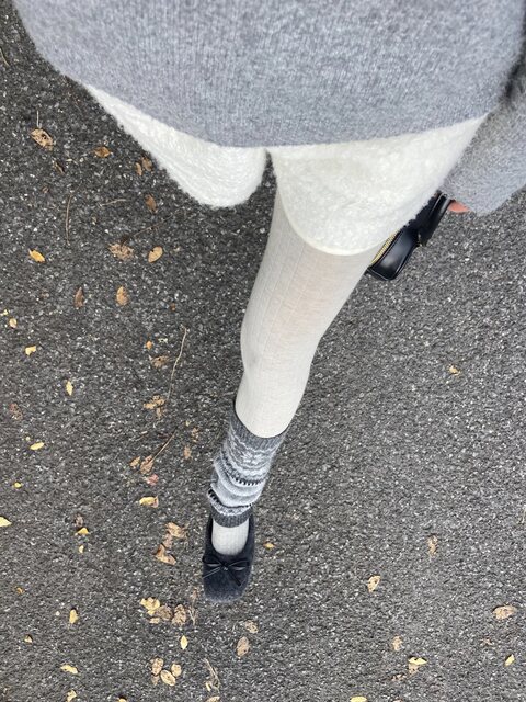 Fair Isle Retro Wool Leg Warmers Autumn and Winter Nordic Style Snowflake Slouch Socks Thick Knit Leg Warmers Warm Calf Socks