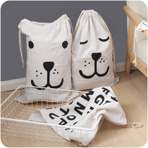 Haogu plush toy storage bag artifact bundle mouth large drawstring Lego toy storage bag small cloth bag God bag