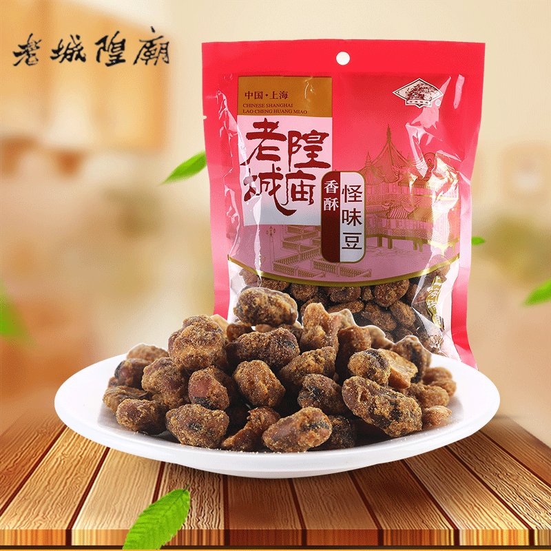 Old City God Temple Strange Taste Bean Shanghai Old Character Number Special-bean Snack of Soybean Snack of Orchid Hu Bean snack Snack Casual Food 250g-Taobao