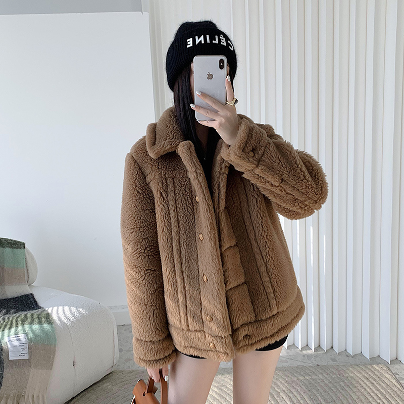 Jiuchic｜M Brand Teddy Bear Coat 25 Autumn and Winter Alpaca Wool Short Teddino Jacket Fur Coat for Women