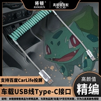 TPYE-C Mobile Phone Car Line [Fast Charge & Cast Screen] Tyao Frog Seed Theme Theme