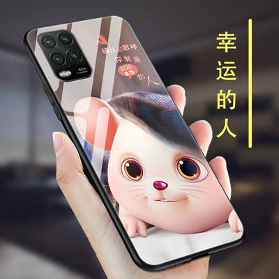 小米10青春版钢化玻璃镜面手机壳