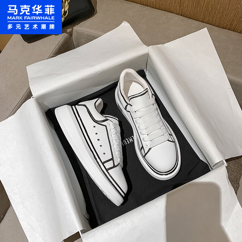 预售 马克华菲 21年春季款 女式厚底松糕鞋 板鞋 天猫优惠券折后￥119.2包邮（￥159.2-40）