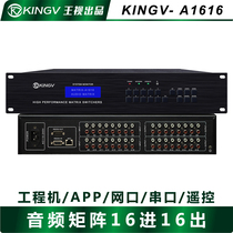 Audio matrix 16 in 16 out two-channel stereo switcher RCA Lotus head mouth network APP conference broadcast
