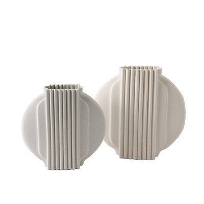 现代简约3D打印白色麻点陶瓷花瓶摆件样板间酒店客厅干花花器装饰