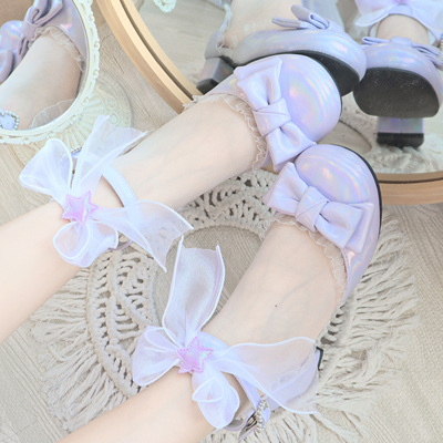 taobao agent Summer glossy lace Japanese socks, cute crystal, Lolita style