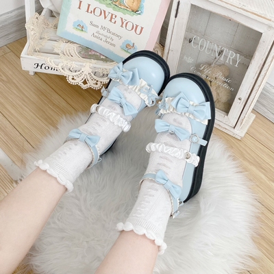 taobao agent [Zhongjie Milk Cake] The full reservation lolita thick sole shoe hot girl DOLL feels spring and summer bow with a wrist
