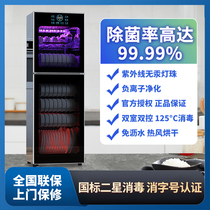 Double-door disinfection cabinet vertical mercury-free household kitchen large capacity high temperature stainless steel cupboard commercial restaurant tableware