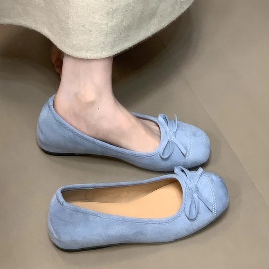 Innen erhöhende Einzelschuhe im französischen Stil für Damen 2025 neue Frühlings- und Sommer-Mary-Jane-Schuhe mit flachem Mund, einbeinige Ballett-Abendschuhe