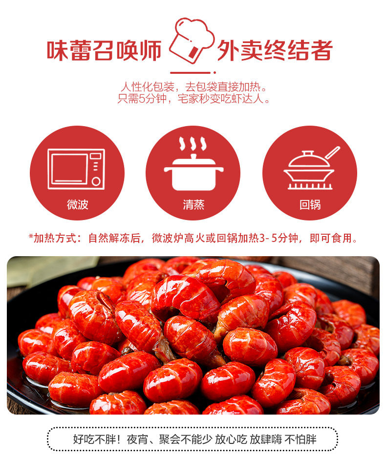 正大 麻辣小龙虾尾 加热即食虾球 250g*5盒 图5