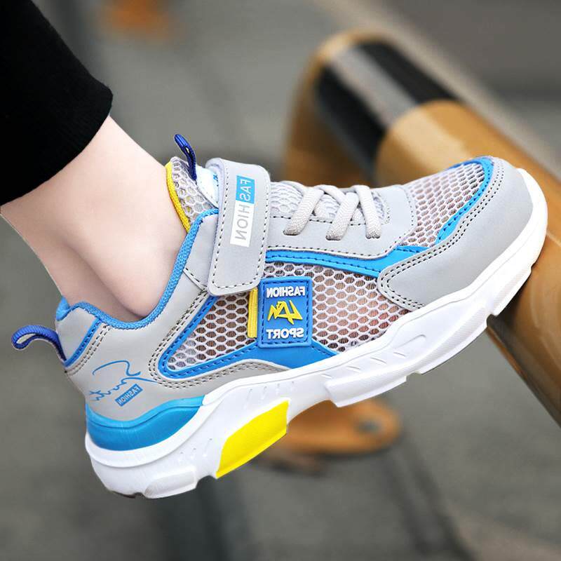 Boys shoes 2022 summer new mesh hollow sneakers big children breathable children's single mesh shoes children's shoes