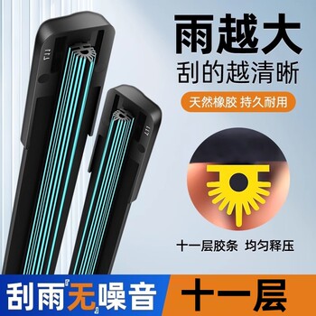 Eleven-Layer Car Wiper Blade, Frameless Wiper, Front Wiper Blade, Six-Layer Special Double Rubber Strip, Four-Layer Silent Original