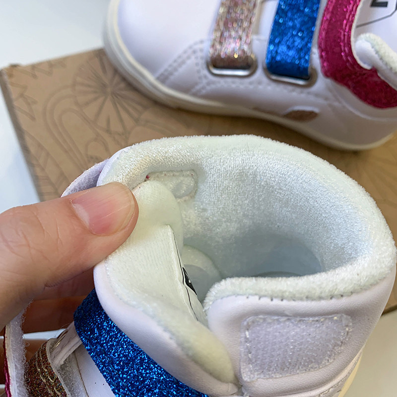 FLDTP667 Agod France single ~ magic buckle tide shoes high cylinder shoes male and female sneakers