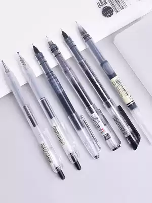 White snow straight liquid type water-based ballpoint pen brush questions quick dry students use gel pen ins cold wind test signature test student bully pen set Japanese simple note special pen can write gel pen