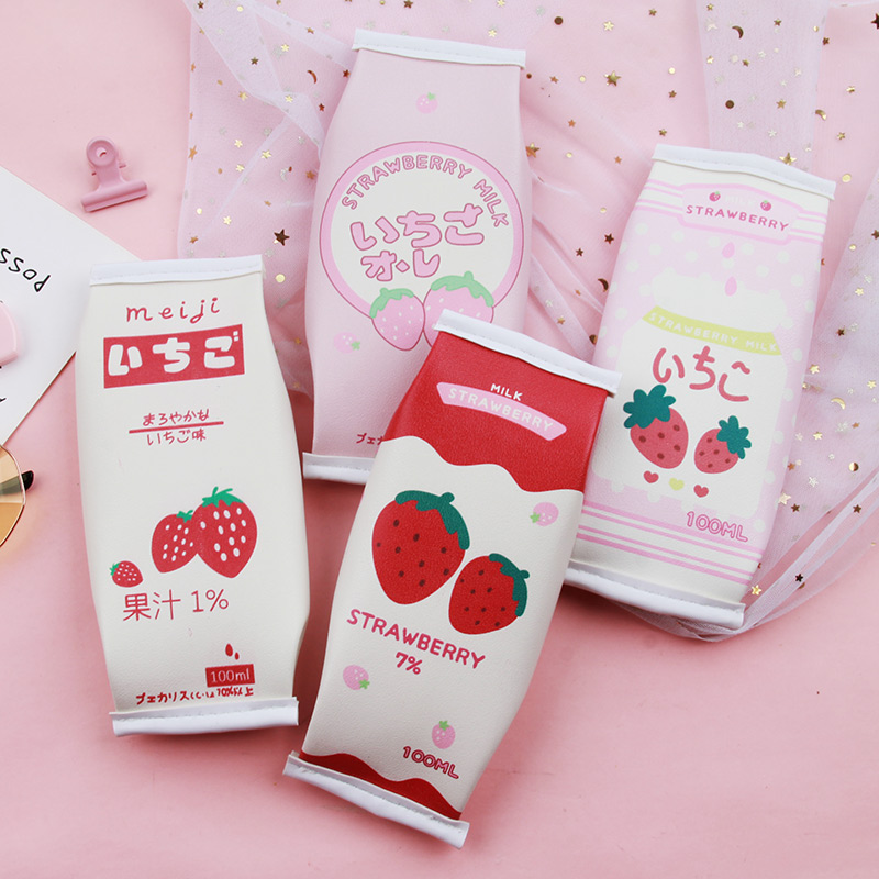 Pen bag female ins Japanese creative personality funny primary school students high school students net red girl heart junior high school students cute snacks large capacity simple tide cool stationery bag pencil case