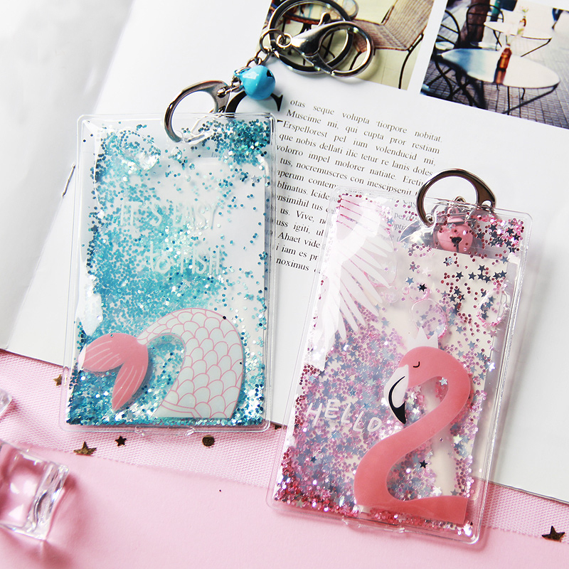 Cutting Sleeve Bus Meal Card Girl Hearts Students School National School Card Korea Money Small Freshener Creativity Brief Cute Transparent Cartoon Traffic Card Subway Card Entrance Guard Sleeve Work Certificate With Hanging Rope Card Bag 