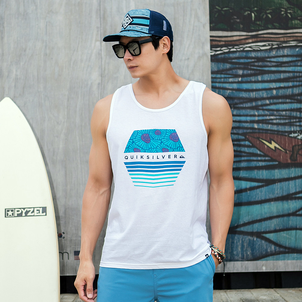 Quiksilver comfort sports casual men's vest beach outdoor sunscreen surf MST490WQS 