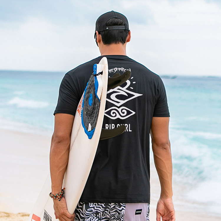 RIPCURL Comfort Sports Casual Men T-Shirt Beach Outdoor Sunscreen Surfing MST465BRC 