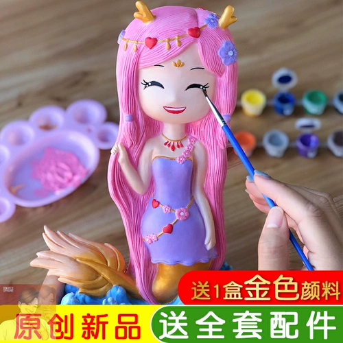 Игрушка, раскраска, окрашенная кукла из пластика, «сделай сам», граффити, копилка для денег