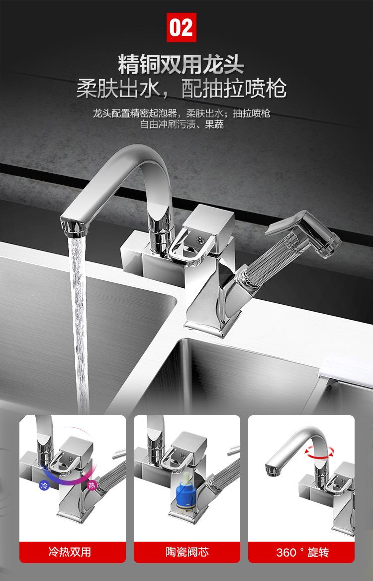 不鏽鋼水槽德國洗菜盆雙槽廚房不銹鋼水槽加厚台下洗碗槽水池家用304洗碗池 露天拍賣