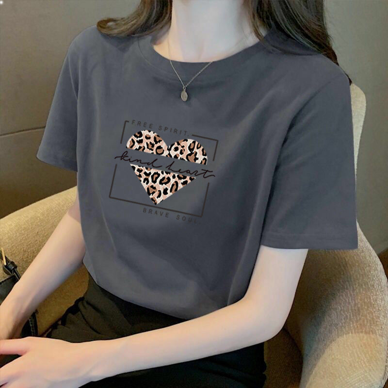 Short-sleeved t-shirt women's 2023 new trendy top-grade tops women's loose summer clothes comfortable and casual