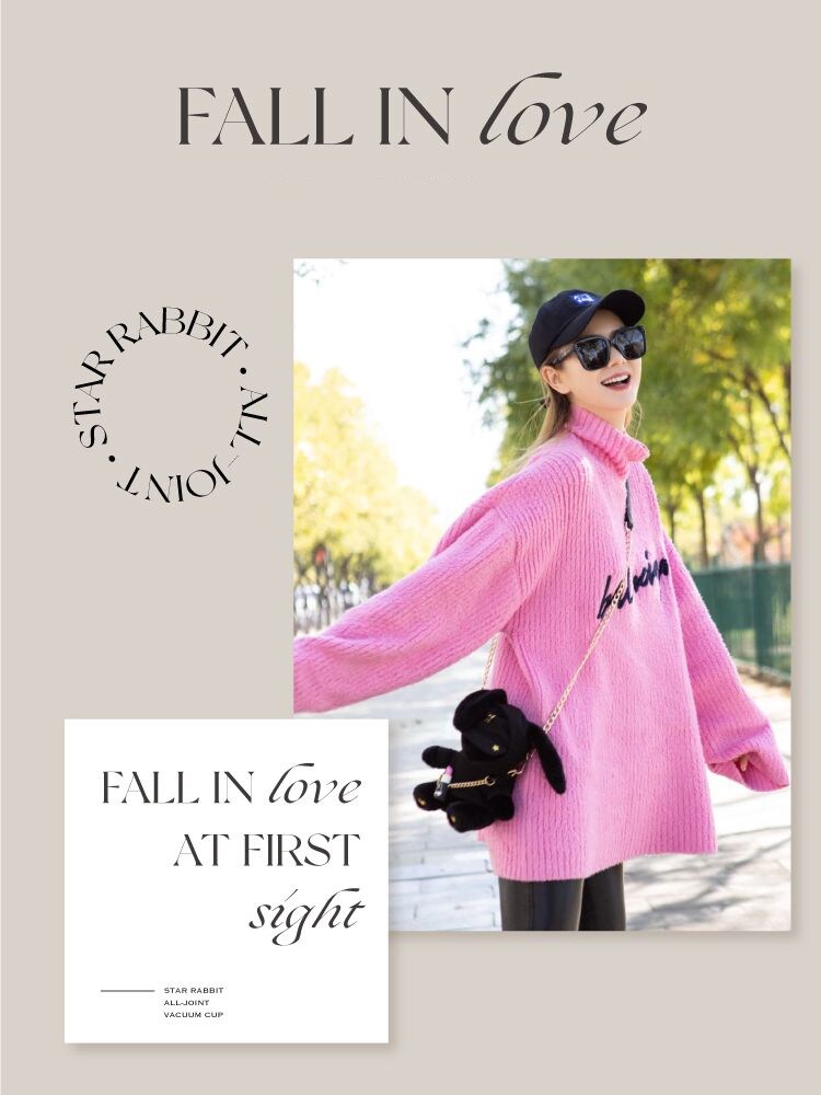 YOU only ALL-JOINT Qi Wei with the same thermos actress Rabbit children's water cup couple cute trend pot girl