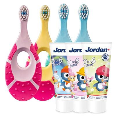 挪威jordan进口儿童牙刷婴儿男女宝宝小童牙刷0到3岁到6-12岁软毛