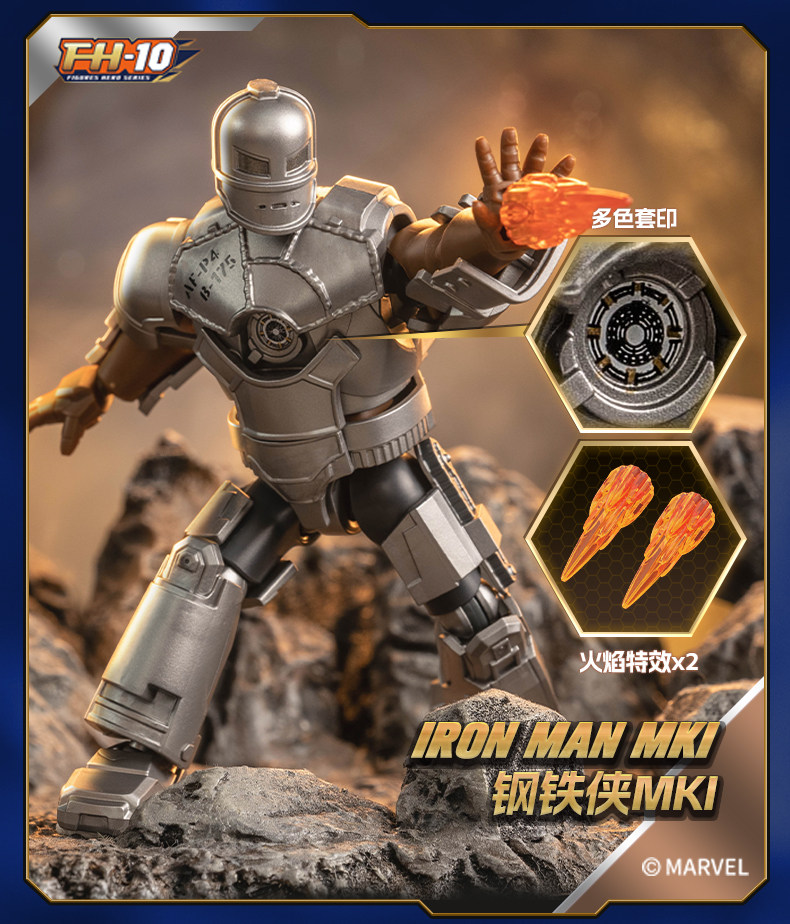 1/9 Stück BLOKEES Marvel Avengers Blind Box Spielzeug 10 cm Iron Man MK50 Spider-Man Loki Hulkbuster Actionfigur Bausteinspielzeug – Detail 11