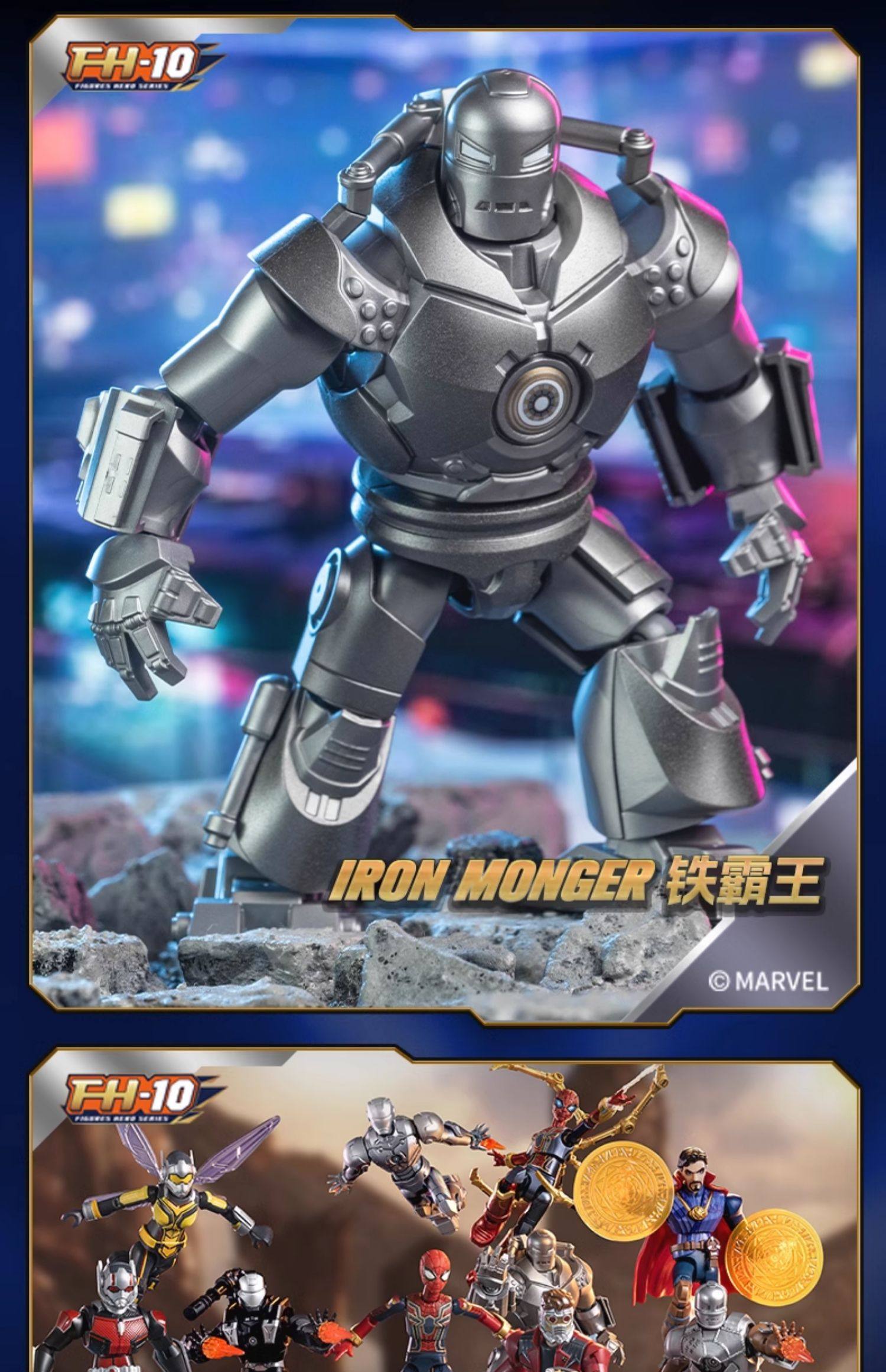 1/9 Stück BLOKEES Marvel Avengers Blind Box Spielzeug 10 cm Iron Man MK50 Spider-Man Loki Hulkbuster Actionfigur Bausteinspielzeug – Detail 13