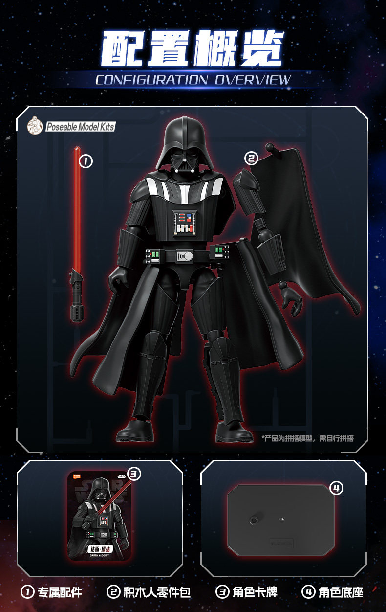 Original Blokees Star Wars The Mandalorian GV01-GV03 Ahsoka Din Djarin Blind Box Sets Actionfigur Halloween Modell Spielzeug Geschenk – Detail 19