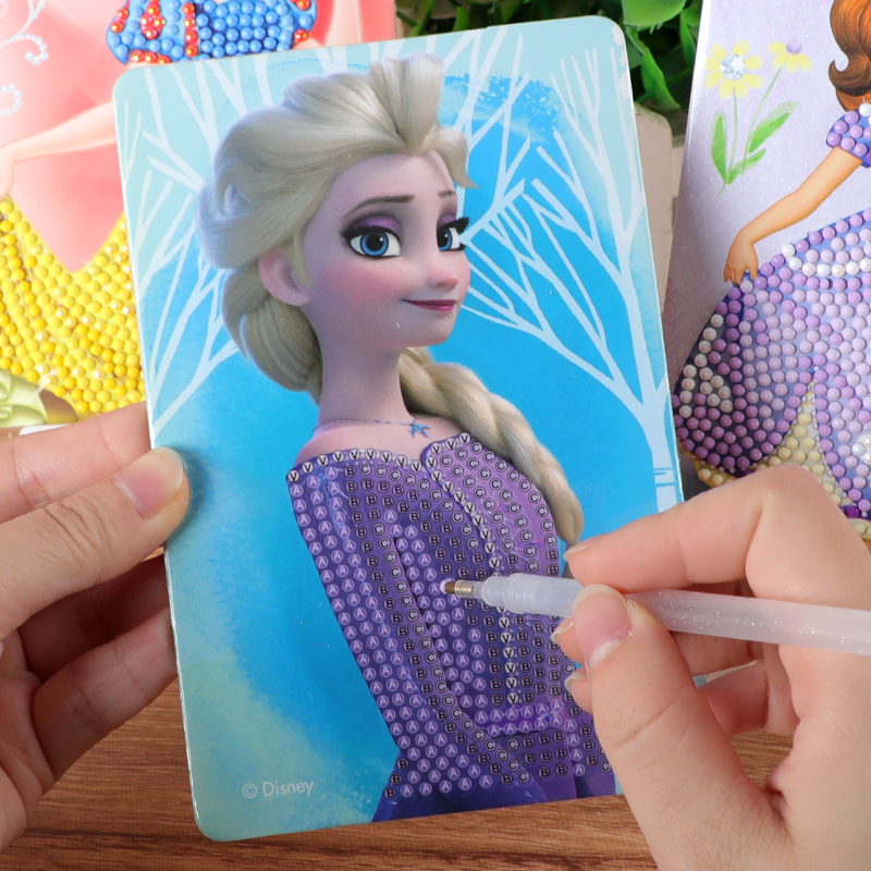 Diamond Painting Princess Aisha Crystal Children Pitting Draw Little Girl Student Student Student Sticker Paste Paper