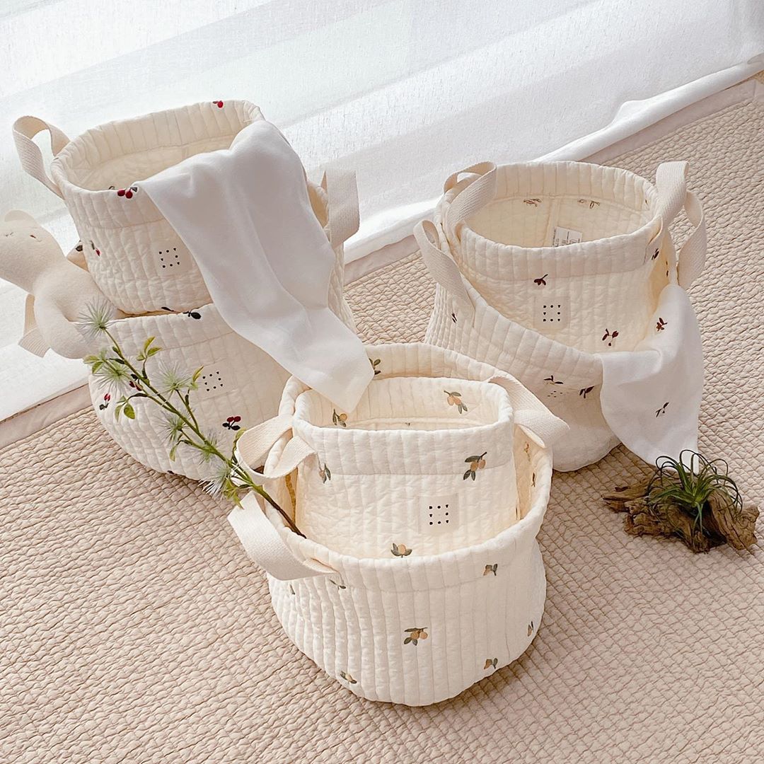 Korean malolotte imports basket children's clothing diaper finishing toy cotton anti-anti-anti-anti-sensitive embroidery