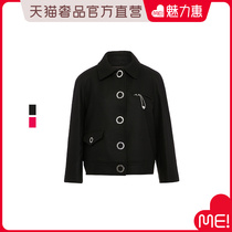 (Processing product)Love Moschino Moscino Ms Wool and Metal Buckle Short Wool Coat