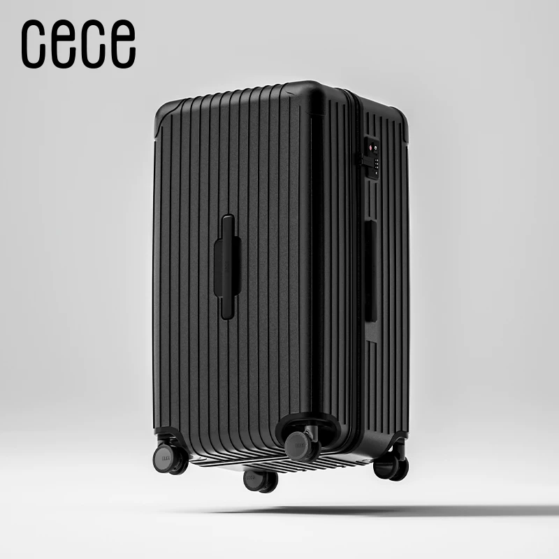 Capacious universal suitcase with zipper, 26 inch, material