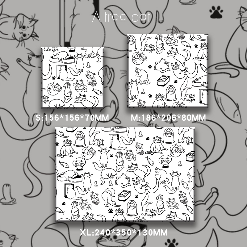 One tree cat gift box empty box birthday gift box Valentine's day 520 large box gift paper box