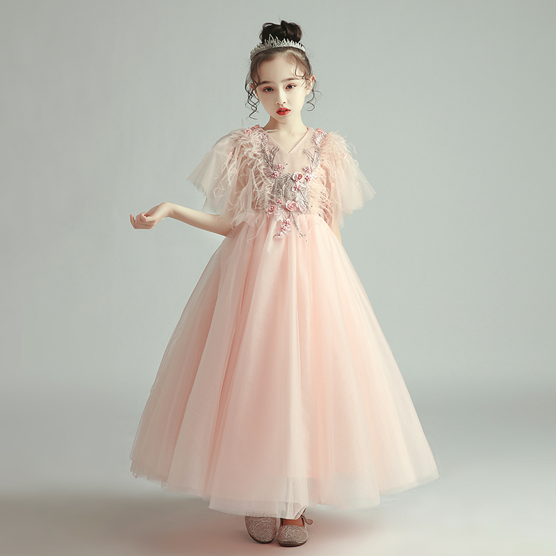 Girl Princess Dress Fluffy Veil little girl's birthday Birthday Gift Dress High-end Walking Show to Flower Boy Children Gown