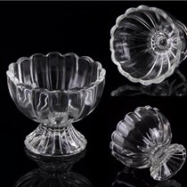 Glass Snack Pan Melon Seeds Candy Pan Small Horn Dry Fruit Tray Living Room Sweet Pans High Foot Base Salad Cup 2 Only