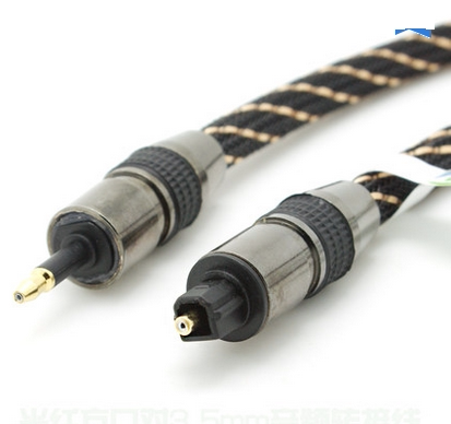 Optical fiber connecting line sound fiber square transfer 3 5 fiber round fiber 3 5MM turn fiber optic audio line OD6 0-Taobao