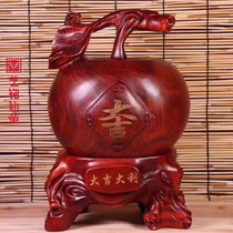 Iron Pear Wood Big Italian Apple Home Swing room Wine Cabinet Decorated Craft Wood Sculpture GIFT