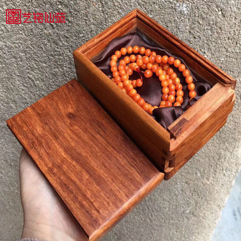 Red Wood Containing Box Myanmar Flowers Pear Wood Organ First Accessories Box Myanmar Flowers Jewelery Wenbox Secret Surprise Box