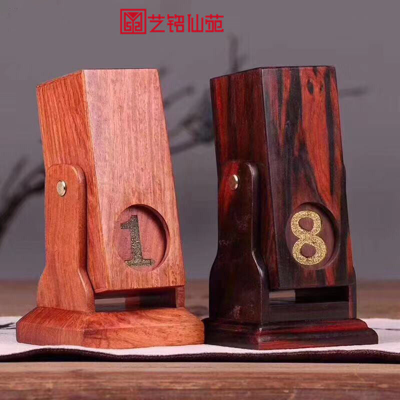 Large Red Acid Branches Myanmar Flowers Pear Creative Real Woody Perpetual Calendar Flip Desk Calendar Table Living Room Decoration Home Swing Accessories